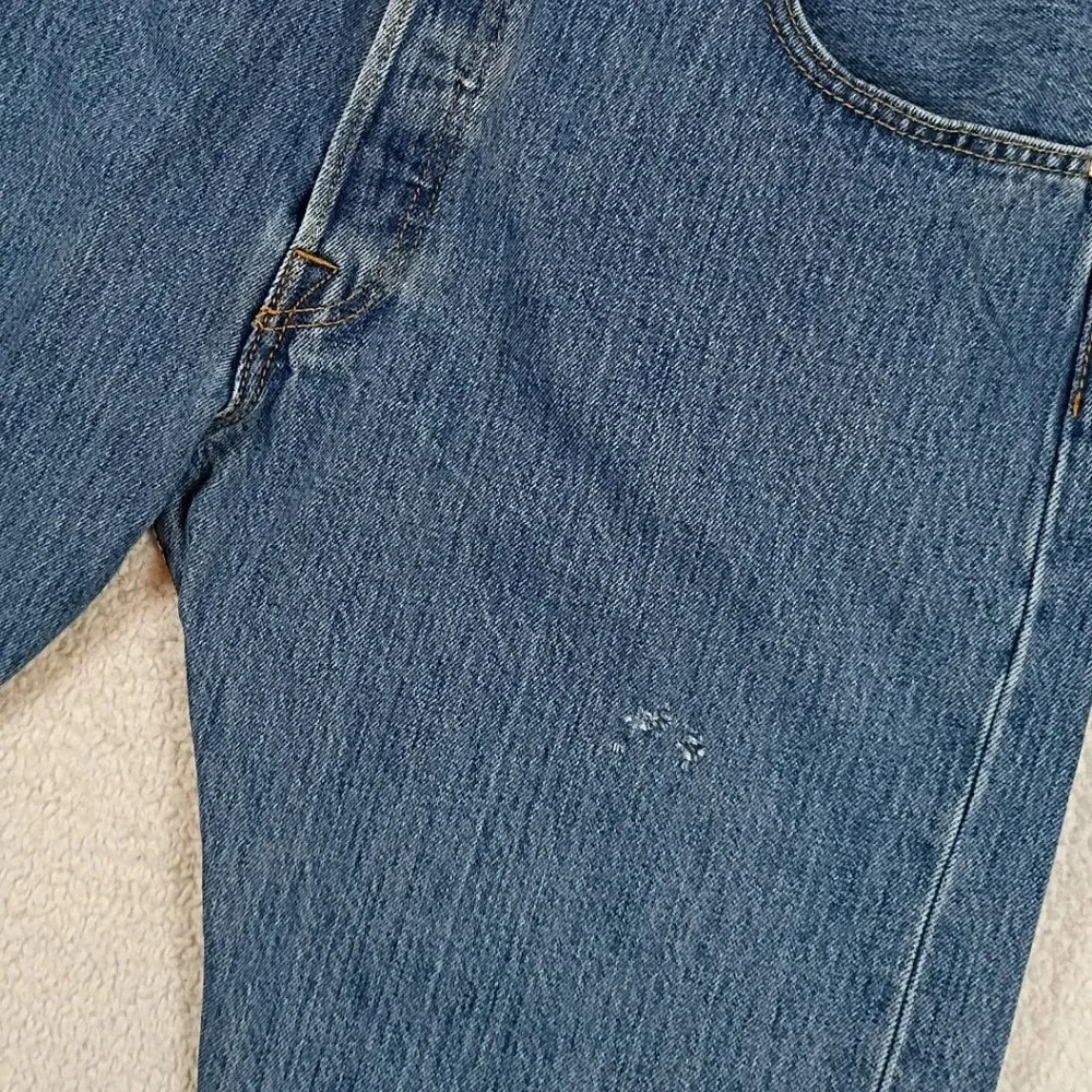 Levi's 501XX Original Fit Men 38x29 Blue Medium Wash Button Fly Straight Leg